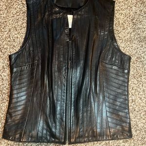 Cache XS genuine leather vest NWT